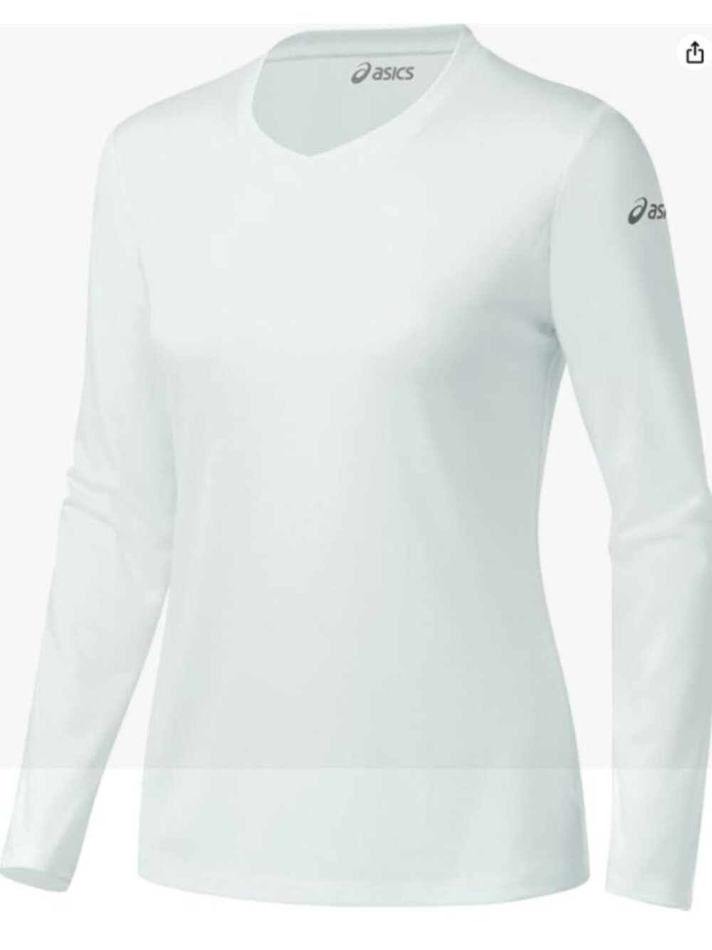 NEW ASICS Women's Ready Set White Long Sleeve Top, Sz. Large